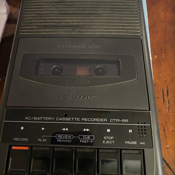 Realistic Cassette Recorder CTR-66 w/ Power Cable Vintage Tested Works EUC - Picture 4 of 4